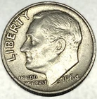 1964-P Roosevelt Dime - Circulated Condition - 90% Silver - US Coin - 2320
