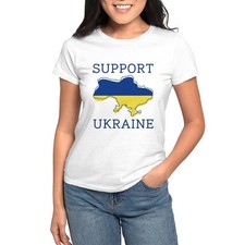CafePress Support Ukraine Women's T Shirt Women's T-Shirt (904750662)
