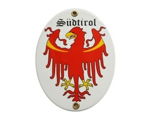 Hochwertiges Emailleschild Südtirol Bozen Alpen Adler Standschützen 11,5 x 15 cm