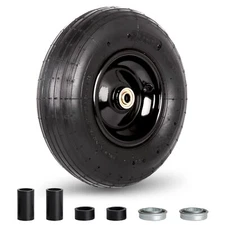 4.00-6 Tire and Wheel 13" Wheelbarrow Pneumatic Tire 5/8" & 3/4" Bearings 1.7...
