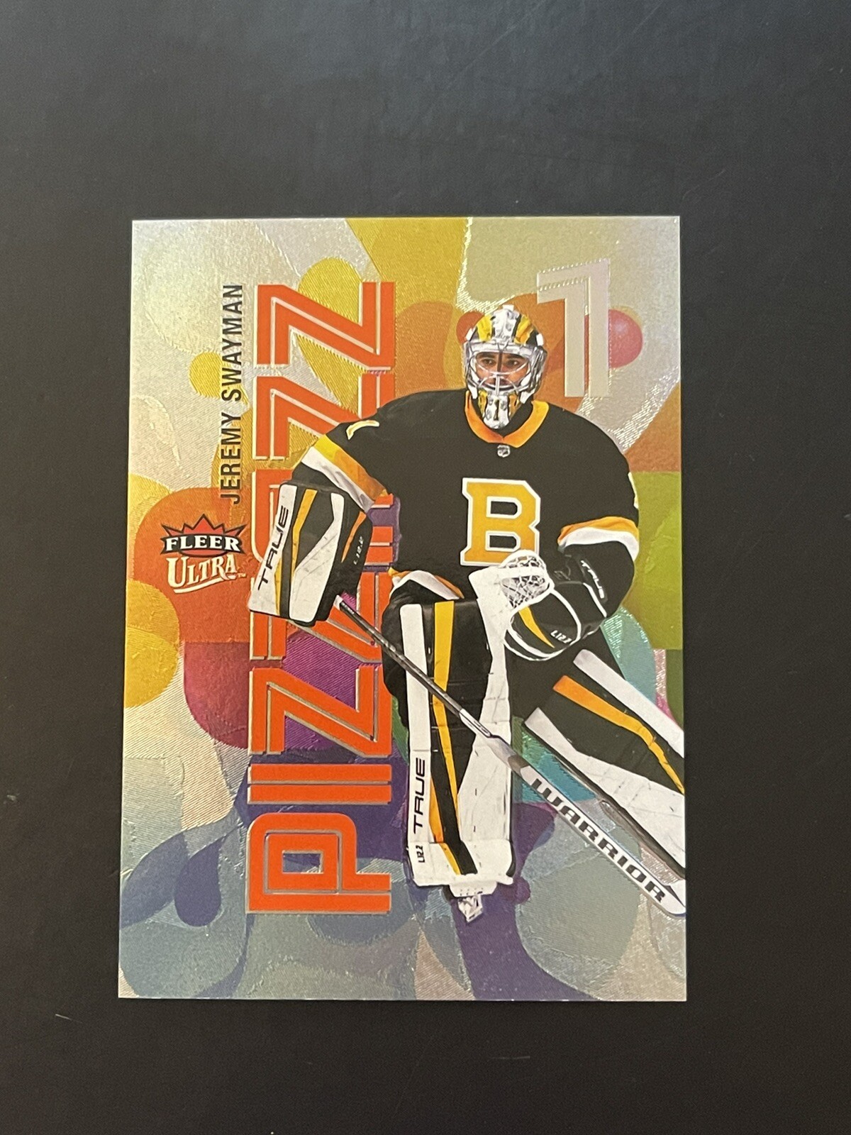 Jeremy Swayman 2021-22 Upper Deck Fleer Ultra Pizzazz Insert RC Card #PZ-24