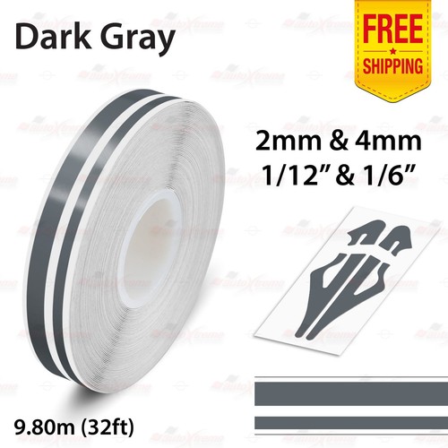 PinStriping Pin Stripe Adhesive Tape Body Styling Decal Vinyl Sticker DARK GRAY - Picture 14 of 27