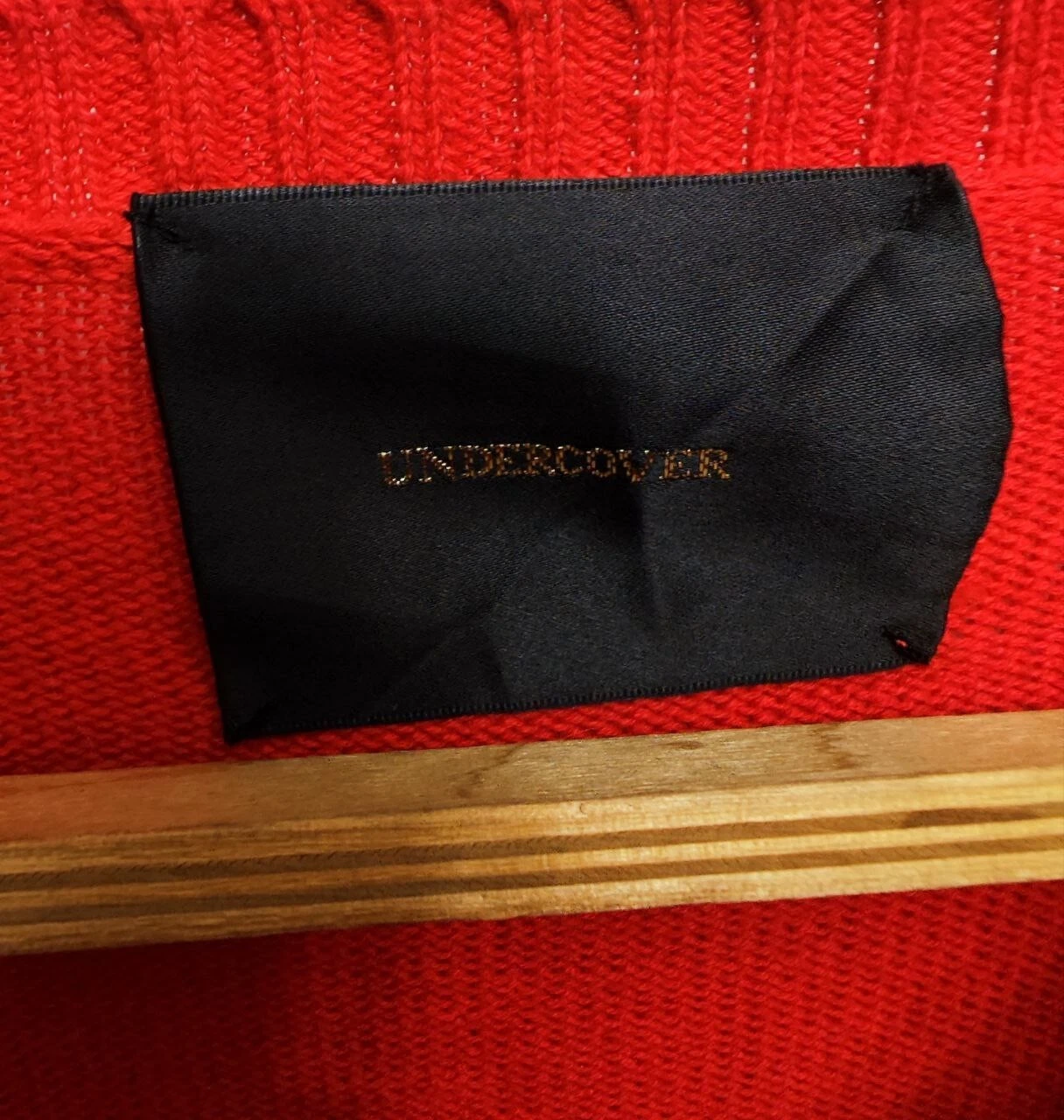 UNDERCOVER Felpa Sottocoperta Maglia Rossa Giapponese Grande Logo Taglia L