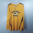 Under Armour Missouri Tigers Shirt Men's 2Xl Gold Black Long Sleeve Pullover