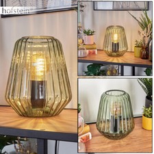 Moderne Nacht Tisch Lese Lampe Leuchte Wohn Zimmer Beleuchtung Glas grün schwarz