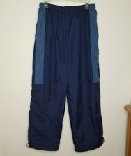 Nike Mens Track Pants L Navy Blue Pocket Drawstring Athletic Wind Vtg/Near Vtg