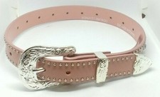 Nocona Girl's Pink Rhinestone And Stud Belt Style- N4420430