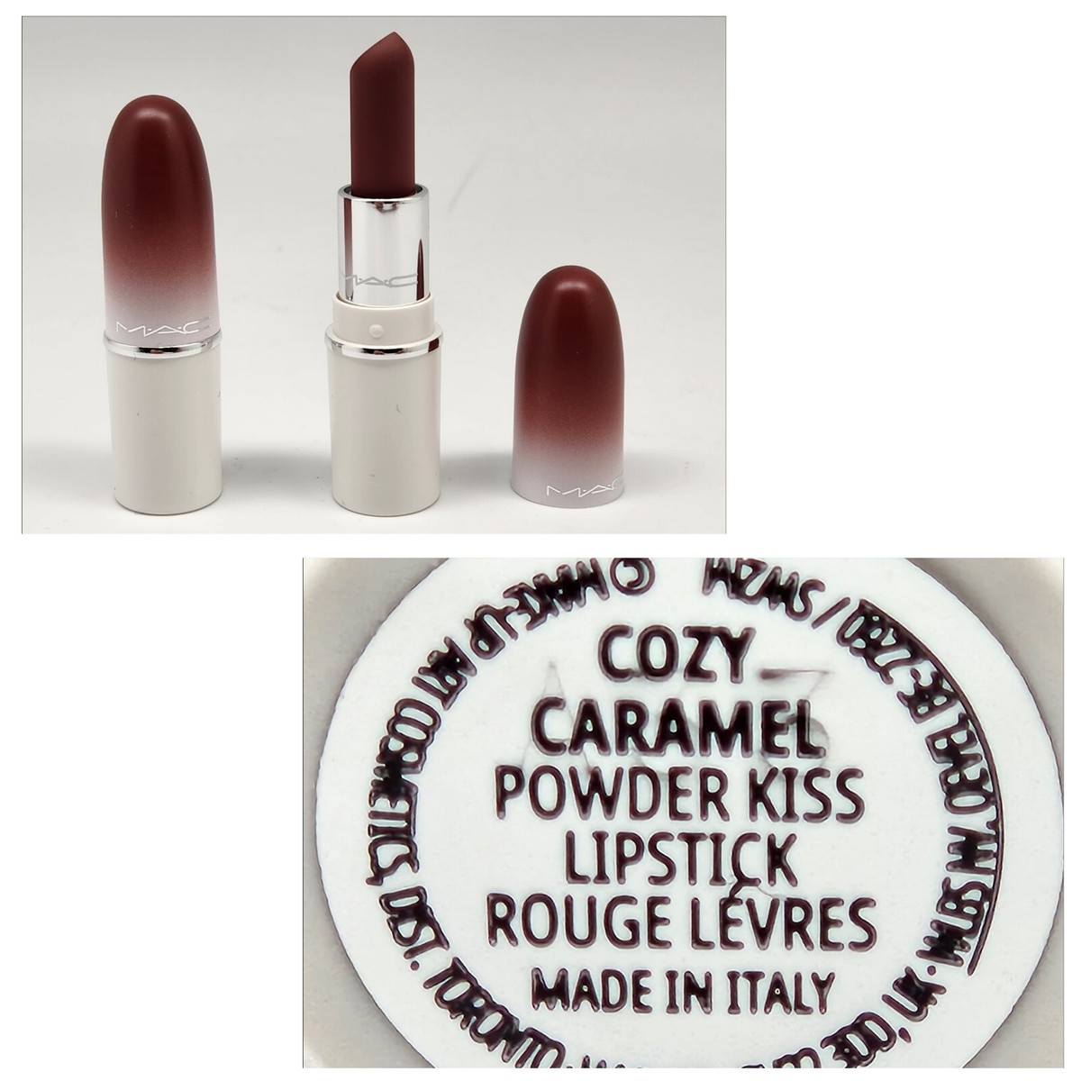 2 Pc Mini Lipstick Sets MAC Powder Kiss Matte Mauve Red Brown