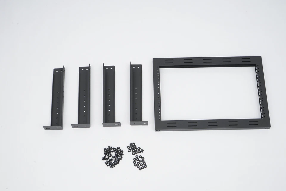 6U 19 Inch Wall Mounted Open Frame Server Equipment Rack Adjustable - Image 3 of 4