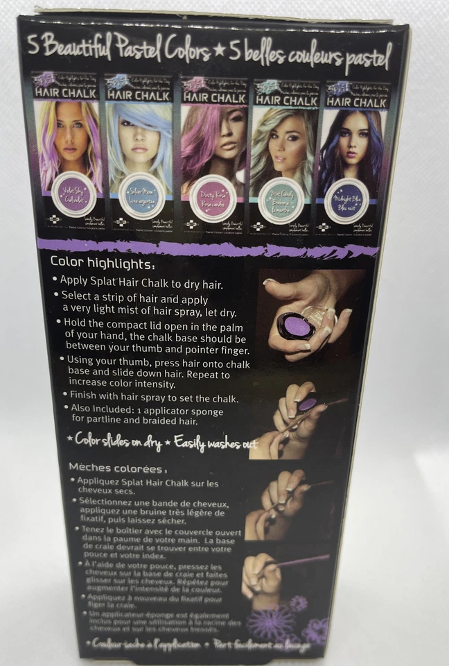 Tiza de cabello SPLAT, cielo violeta simplemente hermoso color pastel resaltados  Foto 3 de 3