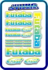 FUTABA SERVO RADIO RX TX 2.4G FLIGHT REMOTE CONTROL STICKERS FASST BLUE YELLOW W