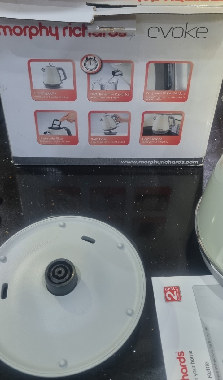 MORPHY RICHARDS EVOKE 104405 Cream JUG KETTLE 1.5 L NEW BOXED FREE