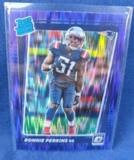 2021 Donruss Optic Purple Shock Prizm RC - Ronnie Perkins New England Patriots