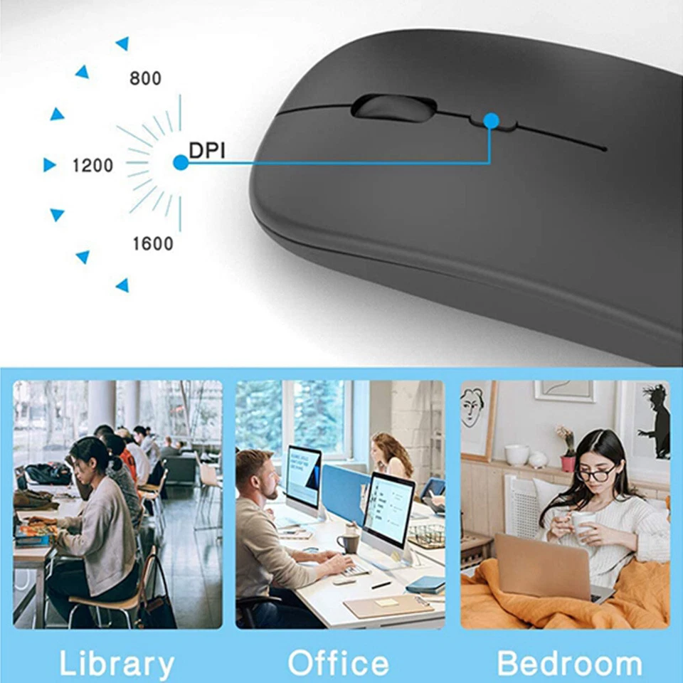 USB-C + 2.4GHz USB-A Wireless Mouse for MacBook Pro/MacBook Air/Laptop/iMac/iPad - Image 4 of 4