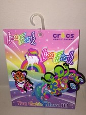 NWT NEW Crocs Jibbitz Limited Ed 5 Piece Set Lisa Frank Unicorn Dolphin