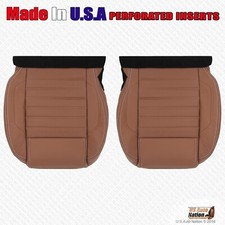 2013 2014 Ford Mustang Gt Driver-passenger Bottom Perforated Leather Cover Brown 2013 2014 Ford Mustang Gt Driver-passenger Bottom Perforated Leather Cover Brown