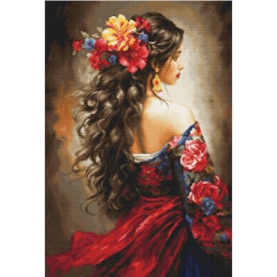 Counted Cross Stitch Kit Spaniard DIY Luca-S