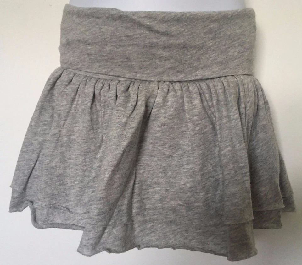 Falda Ralph Lauren Niñas Sólida Gris Jaspeado Cintura Plegable 2 Capas Talla 5 Nueva con Etiquetas Foto 3 de 4