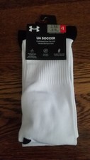 Under Armour Soccer Performance Over-The-Calf Socks,White 1-Pair, M 7-8.5 W 6-10