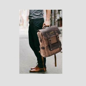 personalised leather rucksack