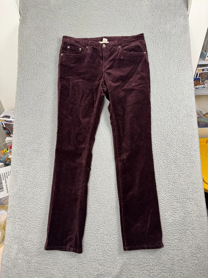 Sundance Velvet Pants Women's 10 Red Maroon Casual Cotton