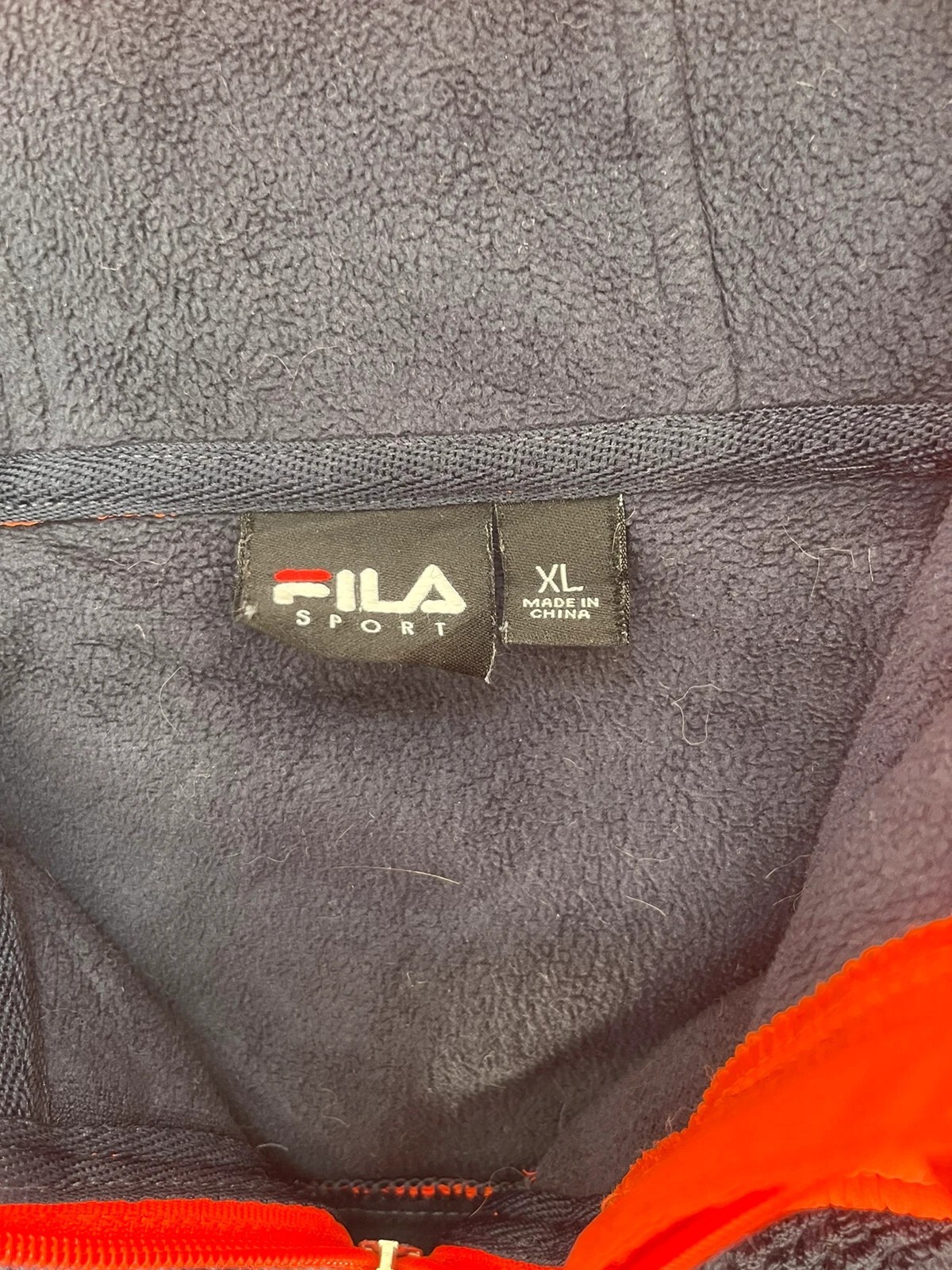 Giacca con cappuccio FILA Sport in pile bicolore