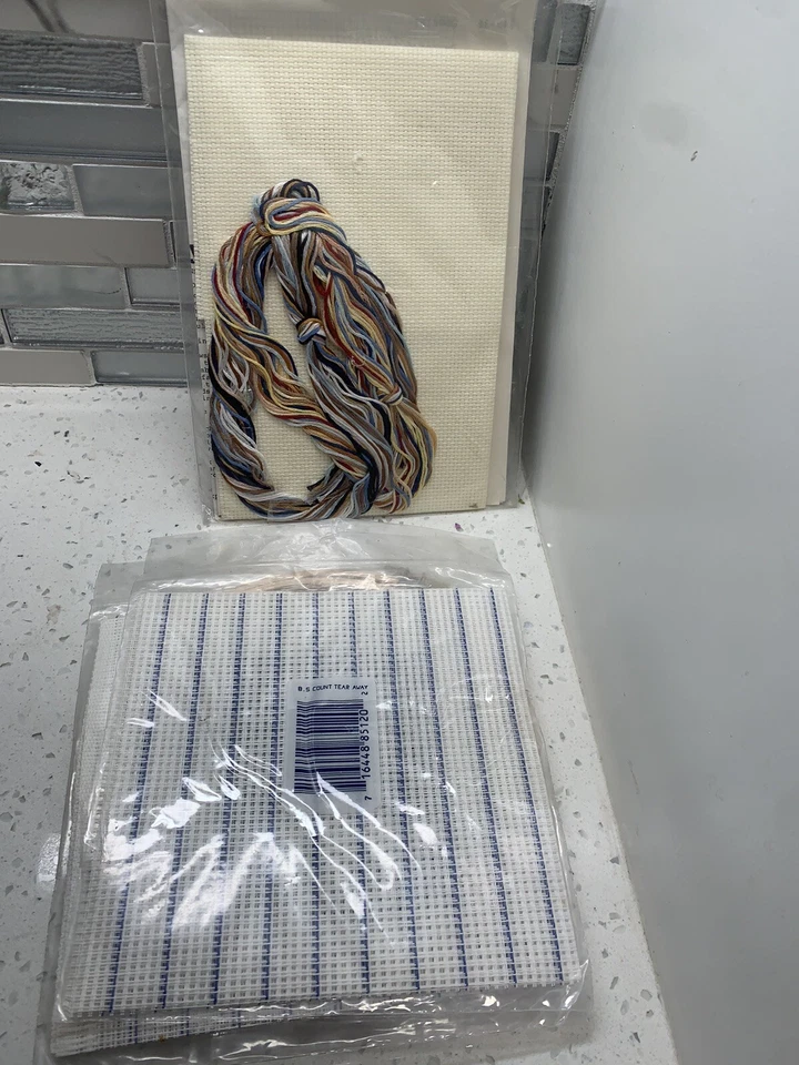 Lote 2 Galletas Janlynn Kit Punto de Cruz Contado Alma Lynne y Lona Tear Away Foto 4 de 4