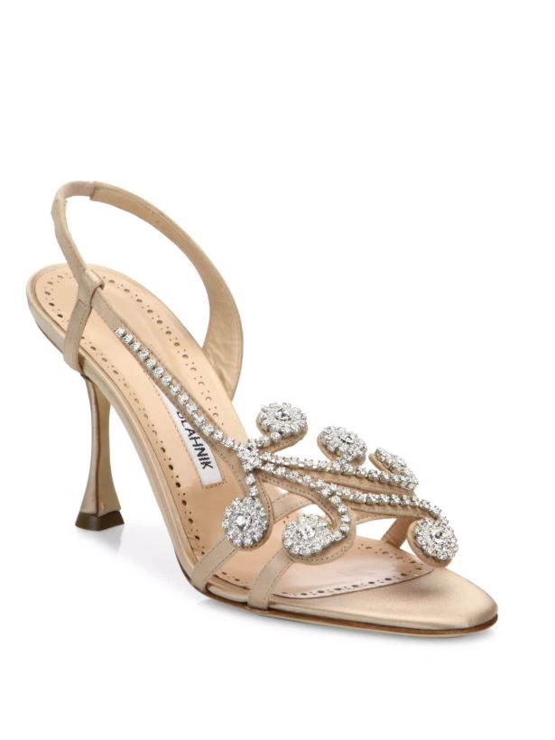 Nude satin hotsell sandals