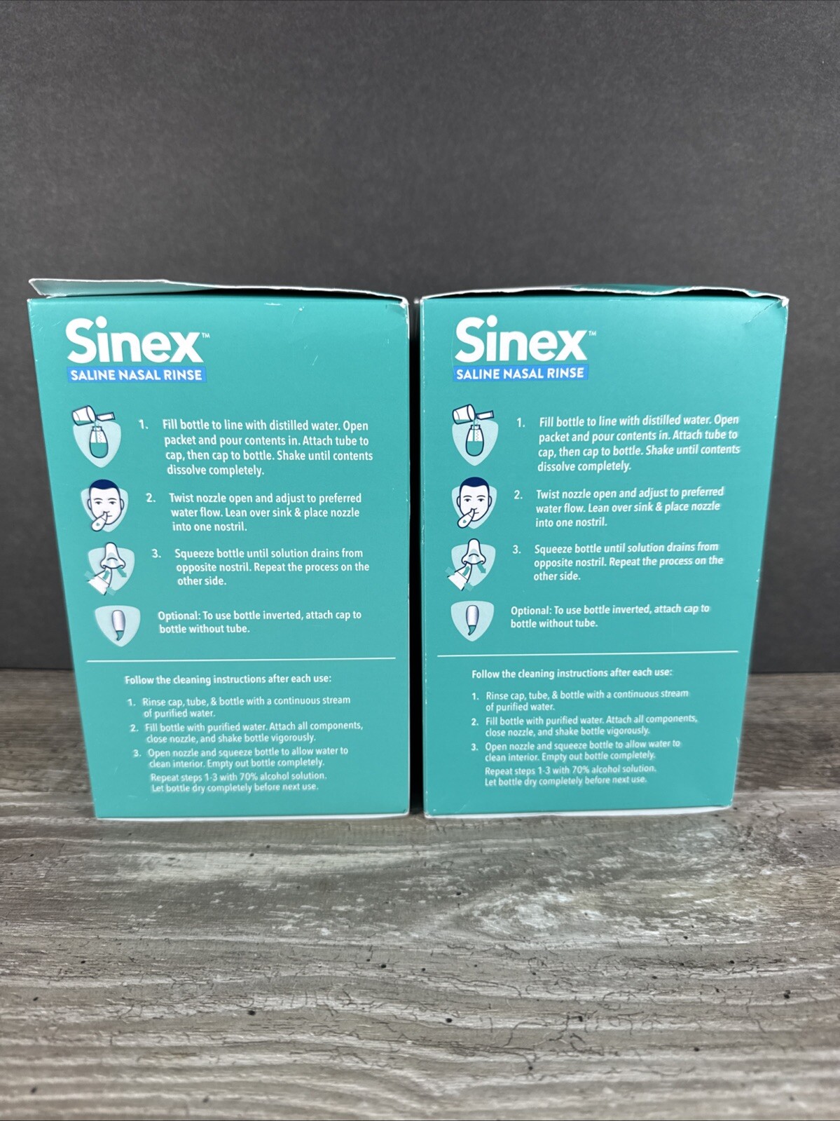 Lot of 2 Vicks Sinex Saline Nasal Rinse Starter Kit, Drug Free Saline ...
