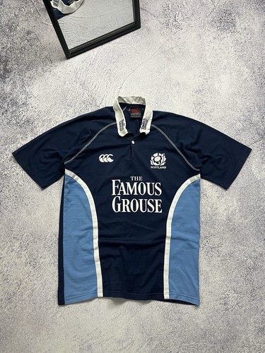 Vintage Rugby Shirt Canterbury Scotland Famous Grouse New Zealand Herren Gr. L