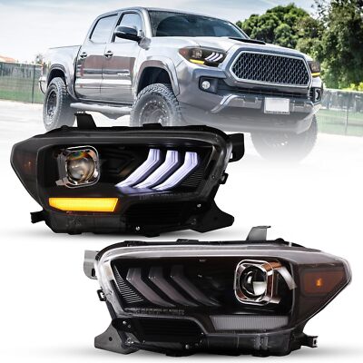 Projector Headlights Lamps For 2016-2019 Toyota Tacoma 2020-2023 Tacoma SR PAIR