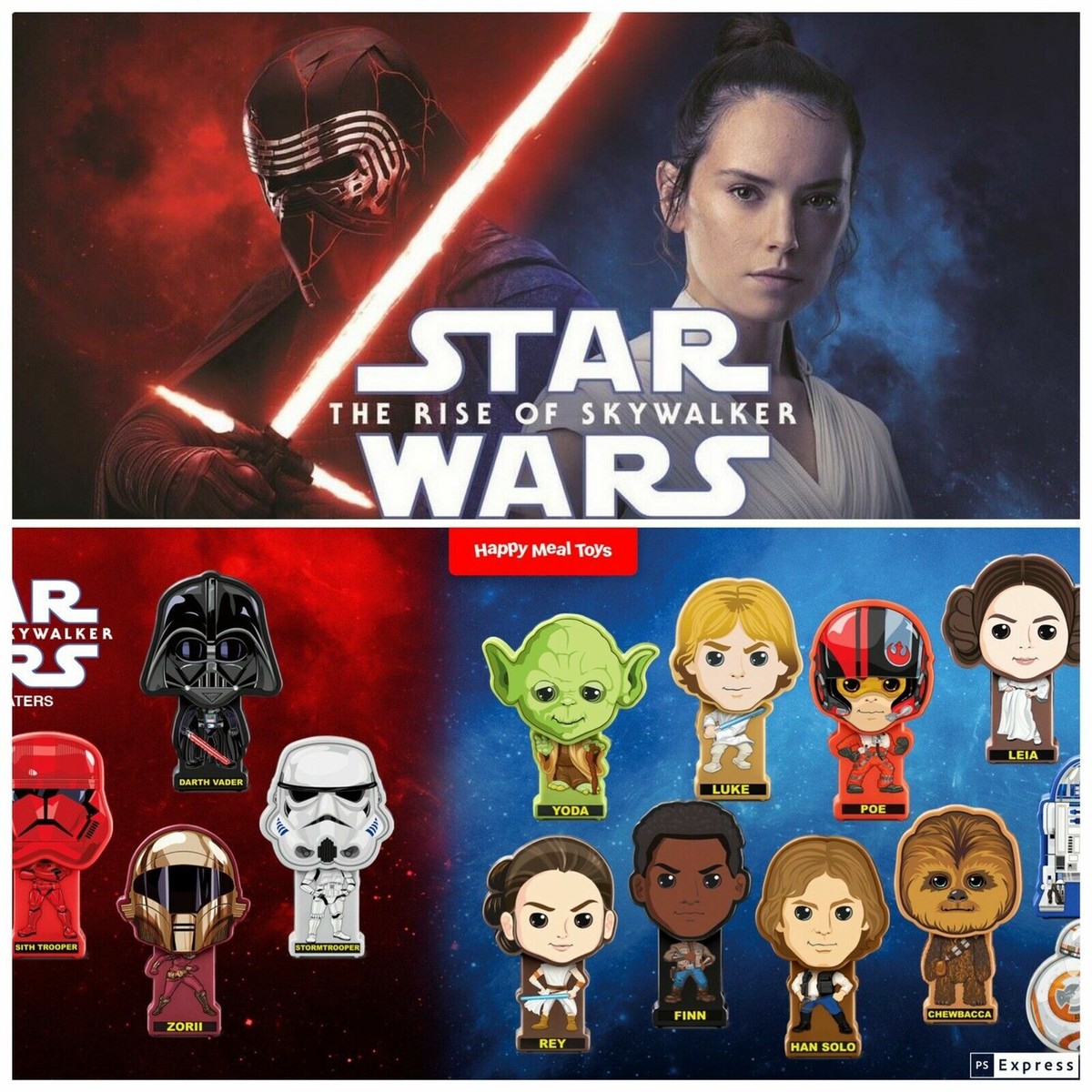 LIMITED EDITION STAR WARS RISE SKYWALKER MCDONALD'S MEAL TOYS