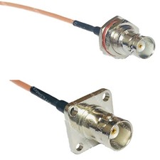 RG316 BNC FEMALE BIG BULKHEAD to BNC Flange Female RF Cable Rapid-SHIP LOT