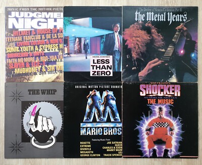 V.A. METAL OST Lot 6 LP Super Mario Bros Shocker Judgment Night Less Than Zero