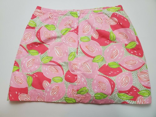 Lilly Pulitzer Pink Peaches Skort Skirt Shorts White Label Girls Size 10 - Picture 3 of 9