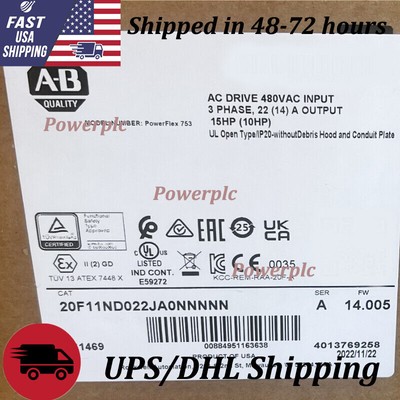 Allen Bradley 20F11ND022JA0NNNNN PowerFlex 753 AC Drive 20F11ND022JA0NNNNN