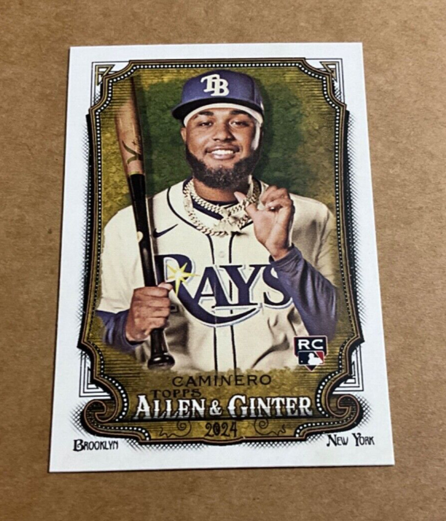 2024 Topps Allen & Ginter # 92 Junior Caminero Rookie Tampa Bay Rays