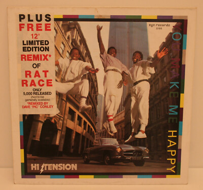   HI-TENSION - YOU MAKE ME HAPPY/RAT RACE, ZYX - 5166 VINYL MAXI-SINGLE VG+