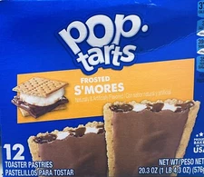 Kellogg's Pop Tarts FROSTED S'MORES Toaster Pastries 20.3 oz Box 12 ct Box