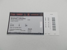 TICKET   Everton  v Burnley   21/22  PREMIER LEAGUE