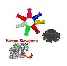 100 .40c Blowgun Stun Darts  8 Point Dart Holder by Venom Blowguns  MADE IN USA