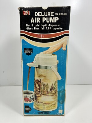 NIB 1970 s Saltera Himark Deluxe Air Pump Airport Drink Dispenser  Homestead 