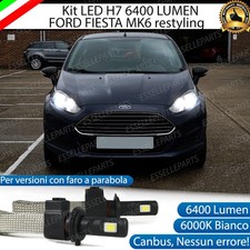 KIT LED H7 FORD FIESTA MK6 RESTYLING H7 X FARO A PARABOLA 6400 LM ANABBAGLIANTI