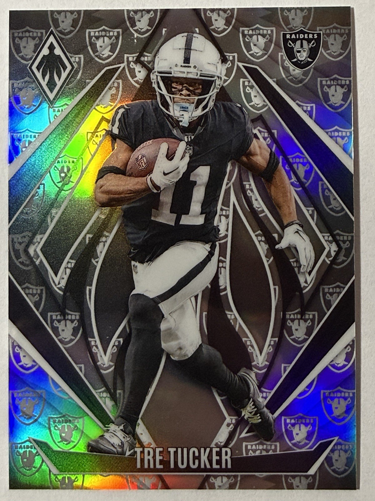 2024 Panini Tre Tucker #'d /299 Team Logo Phoenix #136 Raiders Shield