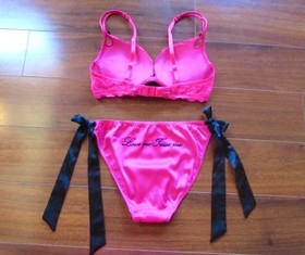 VICTORIA'S SECRET ~ NWT! 34B 36A M ~ SEXY LITTLE THINGS Bra + SIDE TIE Panty c60