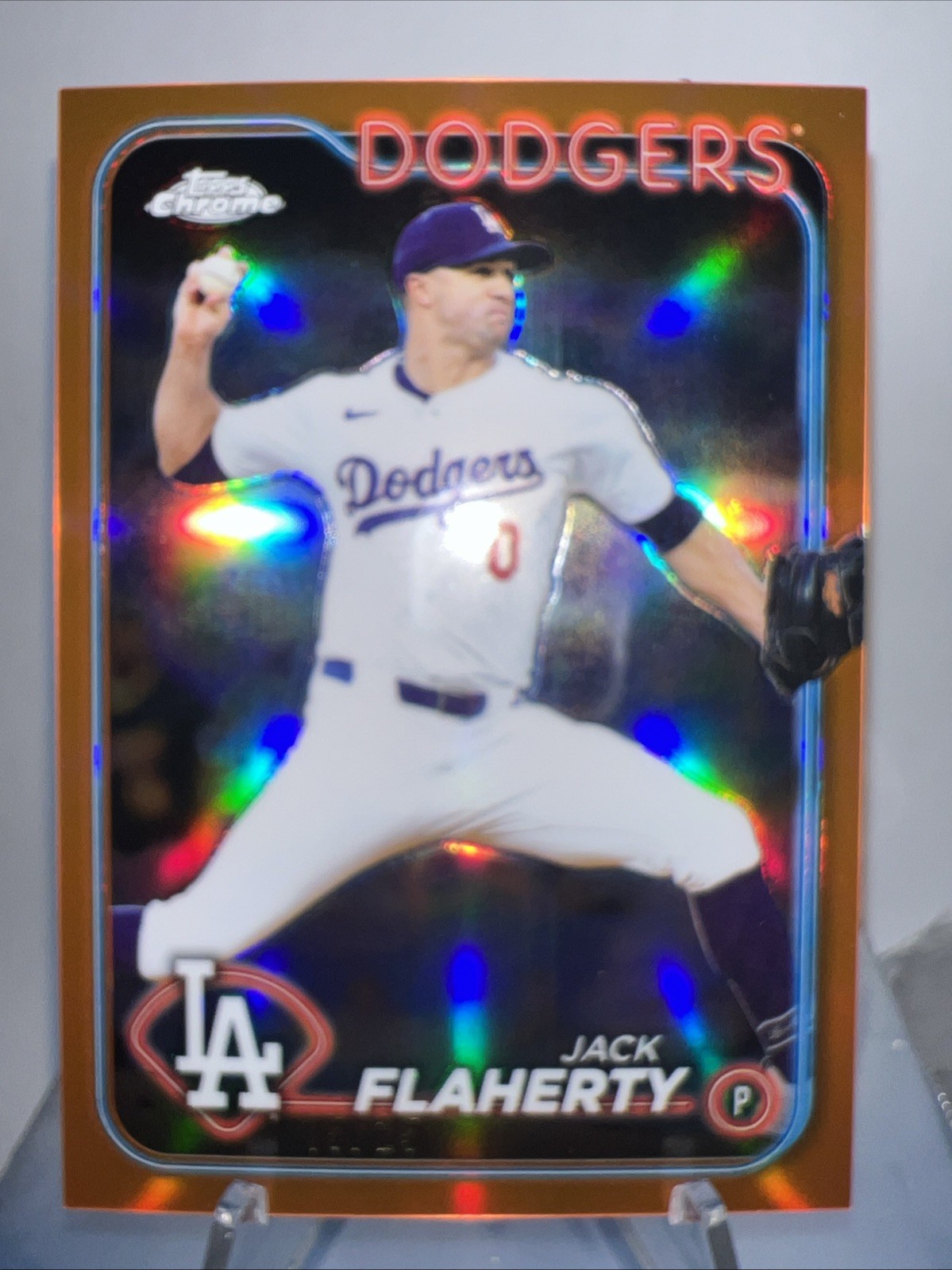 2024 Topps Chrome Update Series - Jack Flaherty #USC114 Orange Refractor /25