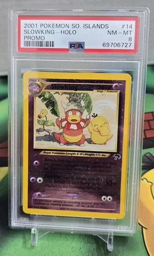 2001 Pokémon Southern Islands Promo Slowking Reverse Holo (Swirl)  #14 PSA 8