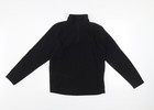 Oxylane Boys Black Fleece Half Zip Sweatshirt 14 Years