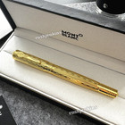 BID NOW Montblanc Gold Rollerball Pen Engraved Executive Writing Gift w/ Box — photo 2