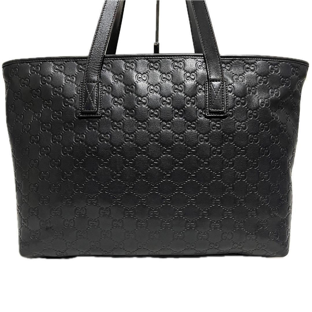 GUCCI Leather Shima Tote Bag Black Authentic Women's Fashion thumbnail 4